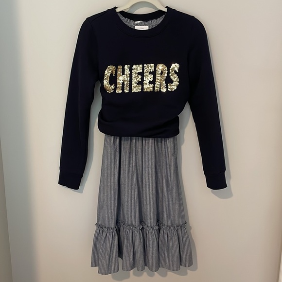 Women’s small midi pinstriped dress - like new - Picture 12 of 12